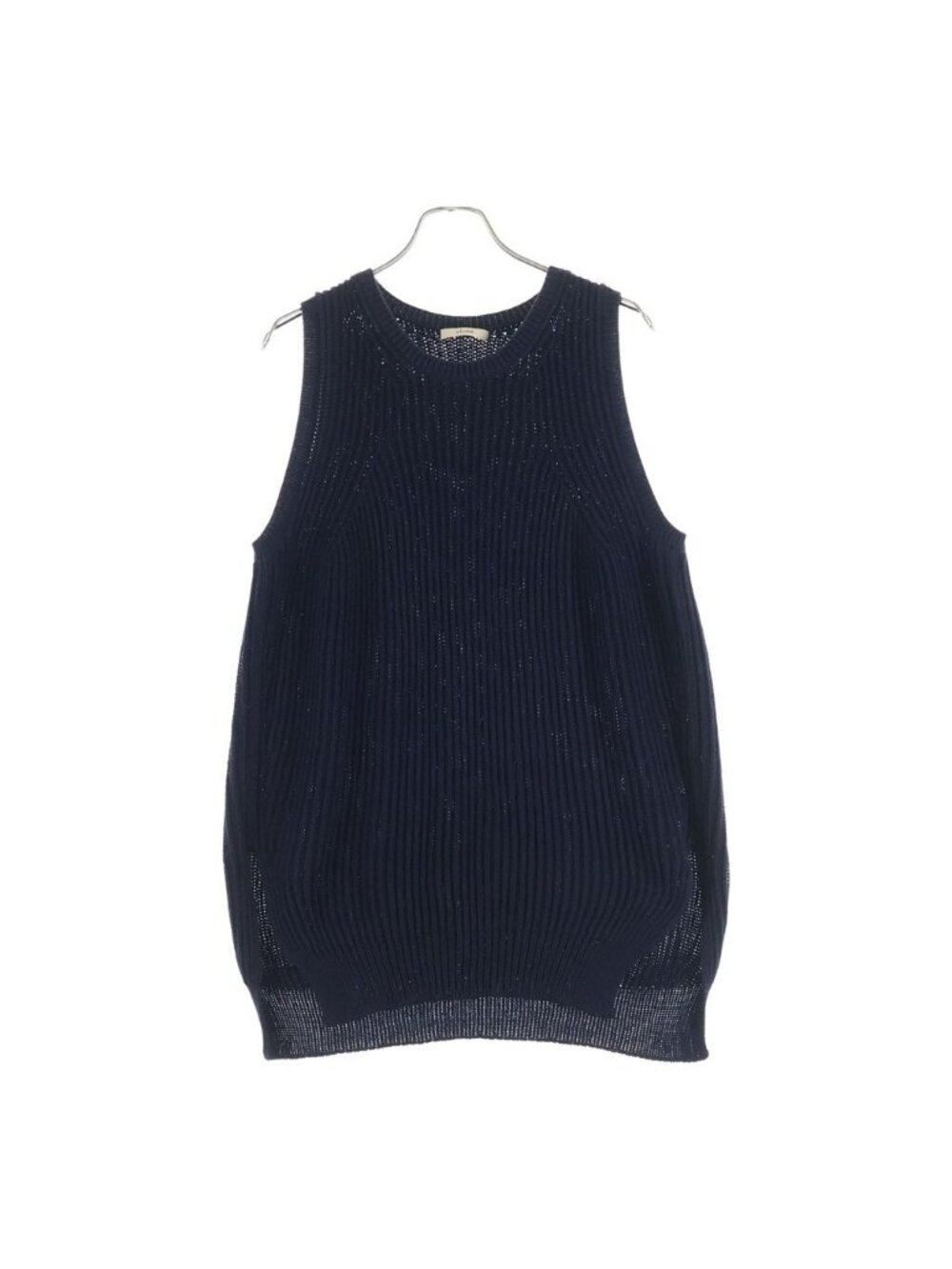 Celine Kint Vest Philo Era Crew Neck Knit Sweater Navy